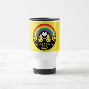 Caneca Térmica Orgulho de incapacidade da cadeira de rodas LGBTQ