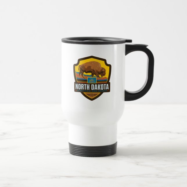 Caneca Térmica Orgulho Estatal | Dakota do Norte (Direita)