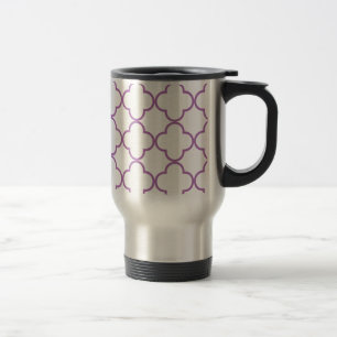 Caneca Térmica Orquídea brilhante do teste padrão 1 do trevo
