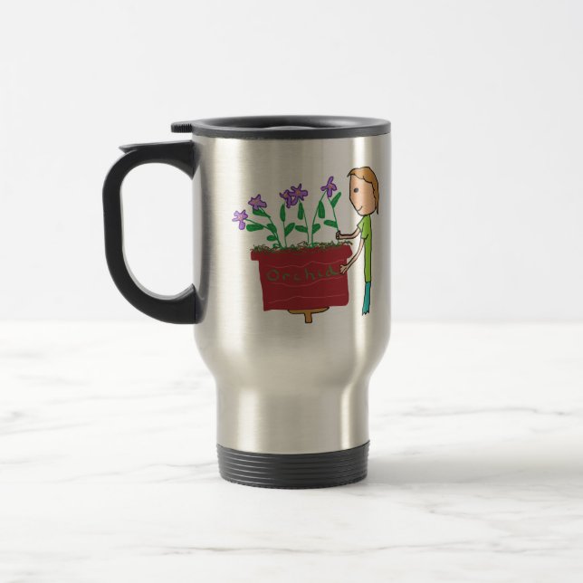 Caneca Térmica Orquídea crescendo (Esquerda)