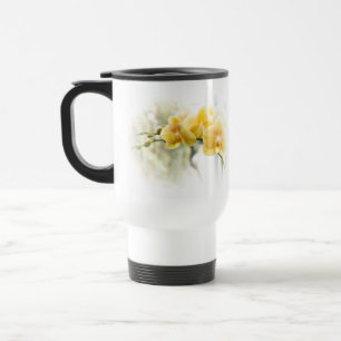 Caneca Térmica Orquídea de traça amarela na luz do sol