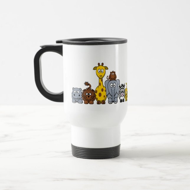 CANECA TÉRMICA OS ANIMAIS BONITOS DA SELVA ADICIONAM SEU TEXTO (Esquerda)