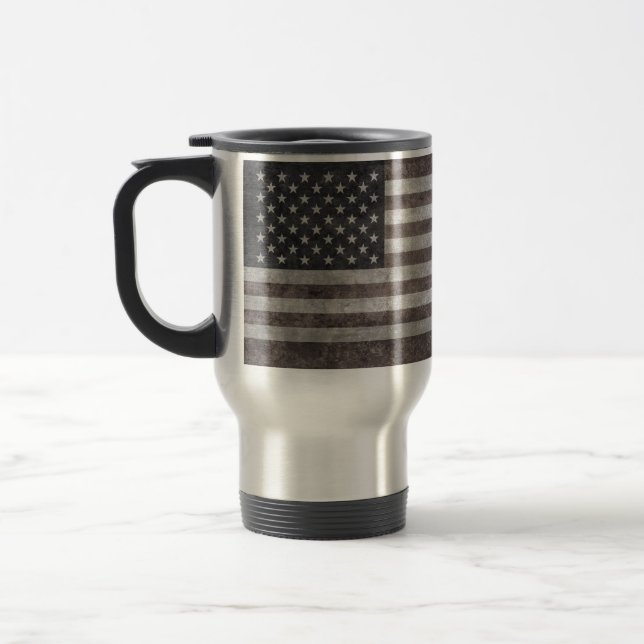 Caneca Térmica Os EUA embandeiram, bandeira americana retro do (Esquerda)