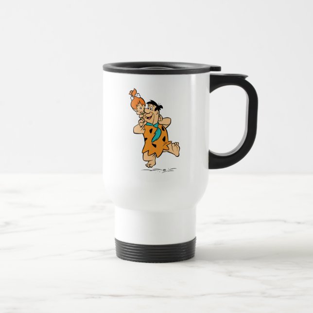 Caneca Térmica Os Flintstones | Fred & Pebbles Flintstone (Direita)