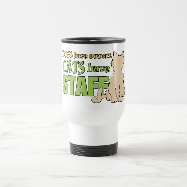 Caneca Térmica OS GATOS TÊM FUNCIONARIOS personalizados (Centro)