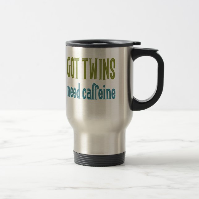 Caneca Térmica Os gêmeos precisam de cafeína (Direita)