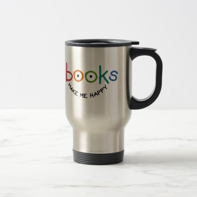 Caneca Térmica Os livros fazem-me feliz (Direita)