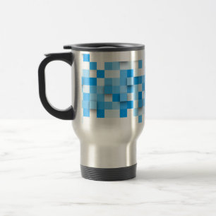 Caneca Térmica Os quadrados de SlipperyJoe - mosaico moderno trab