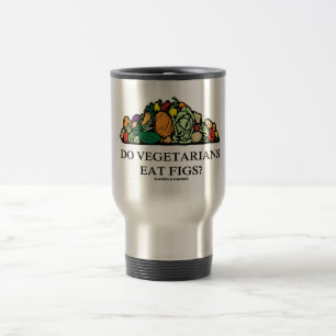 Caneca Térmica Os vegetarianos comem figos? (Pilha dos vegetais)