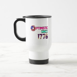 Caneca Térmica Otimista desde 1776 Bandeira dos Estados Unidos 4 