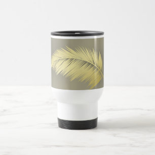 Caneca Térmica Ouro de Palmeiras tropicais