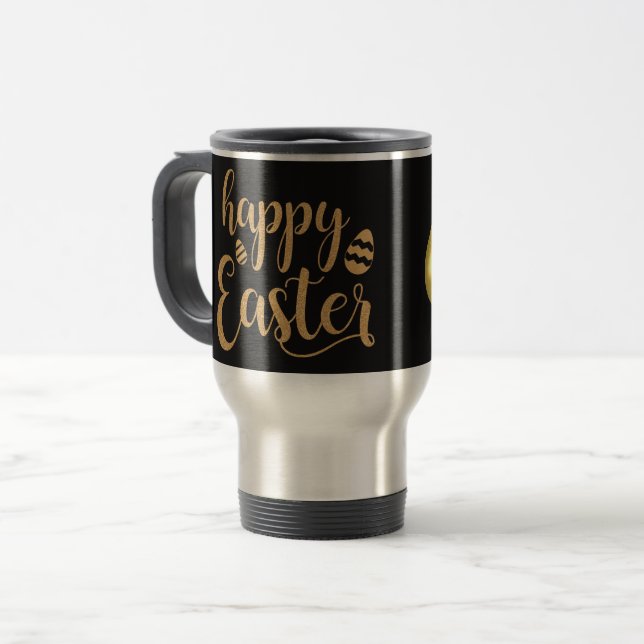 Caneca Térmica Ovo de Ouro de páscoa (Frente Esquerda)