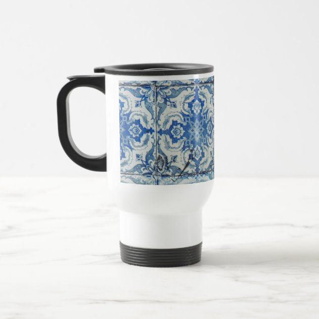 Caneca Térmica Padrão Antiquado de Azulejos Portugueses - Azulejo (Esquerda)
