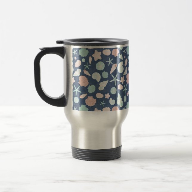 Caneca Térmica padrão das conchas (Esquerda)
