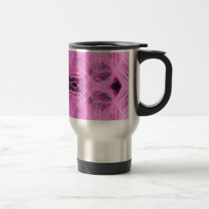 Caneca Térmica Padrão das trilhas de luz rosa