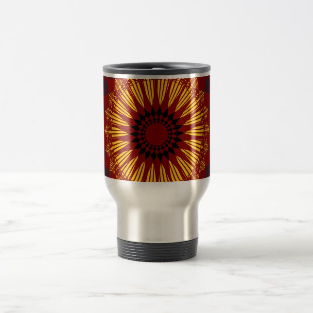 Caneca Térmica Padrão de abstrato (Centro)