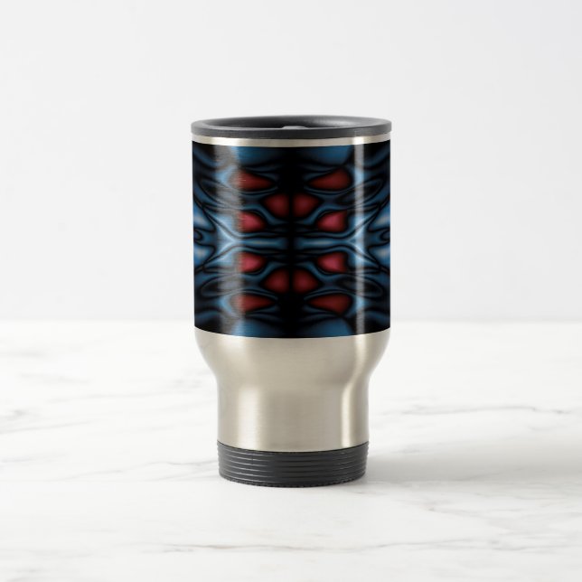 Caneca Térmica padrão de abstrato caleidoscópio (Centro)
