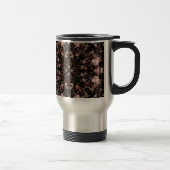 Caneca Térmica Padrão de caleidoscópio castanho (Direita)
