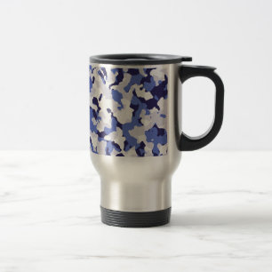 Caneca Térmica Padrão de camuflagem azul