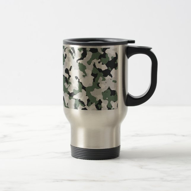 Caneca Térmica Padrão de camuflagem verde (Direita)