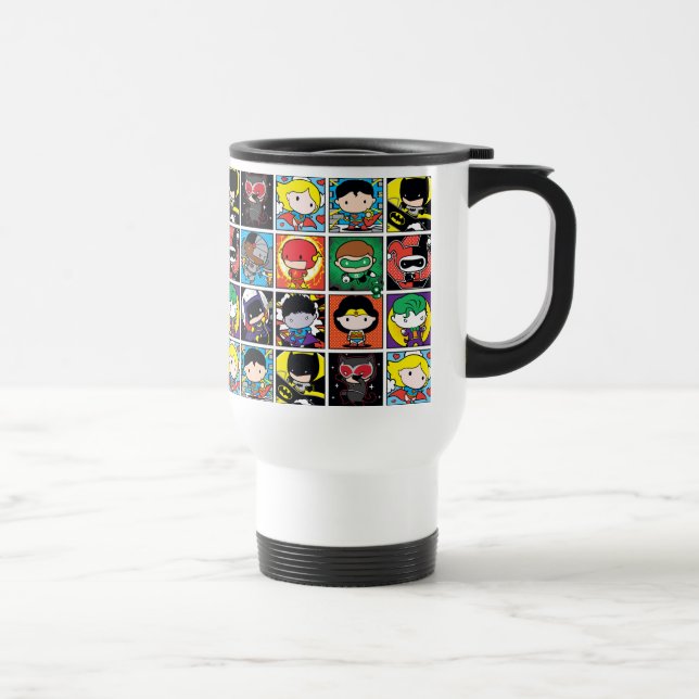 Caneca Térmica Padrão de Caractere da Liga da Justiça Chibi (Direita)