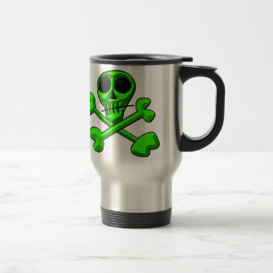 Caneca Térmica Padrão de Caveira e Ossos Cruzados
