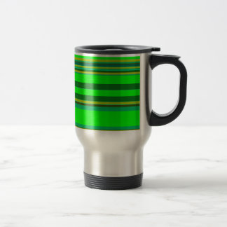 Caneca Térmica Padrão de Designer Personalizado de Faixa Verde Co