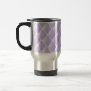 Caneca Térmica Padrão de Diamante Matelassê Roxo