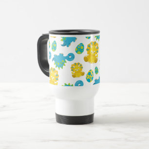 Caneca Térmica Padrão De Dinossauros, Dinossauros Cutes, Dino Beb