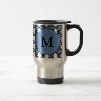 Padrão de escaravelho de Abstrato azul de Monogram