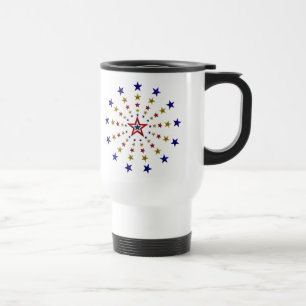 Caneca Térmica Padrão de Estrelas Patrióticas