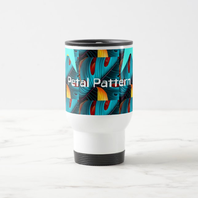 Caneca Térmica Padrão de Folha de Palma Verde (Centro)