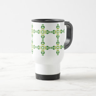 Caneca Térmica Padrão De Folha, Padrão De Folhas, Folhas Verdes
