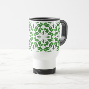 Caneca Térmica Padrão De Folha, Padrão De Folhas, Folhas Verdes