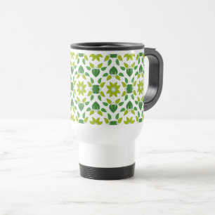 Caneca Térmica Padrão De Folha, Padrão De Folhas, Folhas Verdes