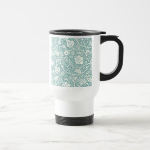 Caneca Térmica Padrão de Forma de Papel de Carteira Floral Vinta