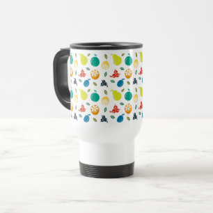 Caneca Térmica Padrão de fruta, ameixa, laranja, limão, pera, maç