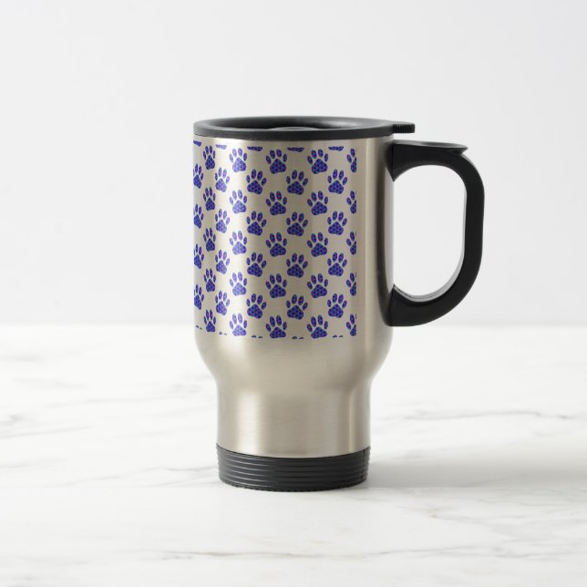 Caneca Térmica Padrão de impressão de pata cósmica (Direita)
