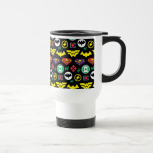 Caneca Térmica Padrão de logotipo da Liga da Justiça de Chibi