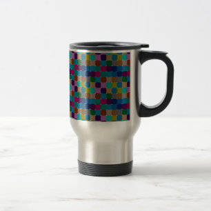 Caneca Térmica Padrão de mosaico colorido