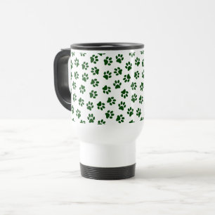 Caneca Térmica Padrão De Patas, Patas Cachorros, Patas Azuis Mari