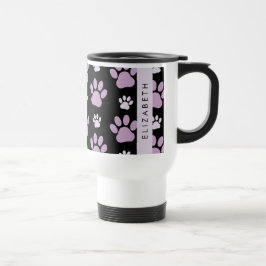 Caneca Térmica Padrão De Patas, Patas Liláticas, Patas De Cachorr