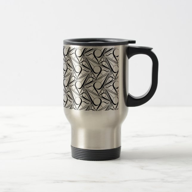 Caneca Térmica Padrão de triângulo com círculo (Direita)
