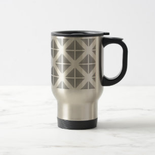 Caneca Térmica Padrão de triângulo de tendência da cinza