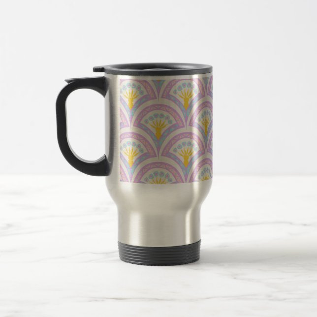Caneca Térmica Padrão de vieira pastel (Esquerda)