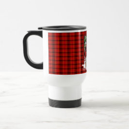 Caneca Térmica Padrão de xadrez vermelha do jack Lumberjack com f