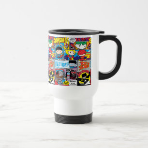 Caneca Térmica Padrão do Livro da Liga da Justiça de Chibi