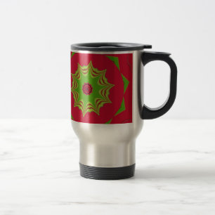 Caneca Térmica padrão étnico africano vermelho