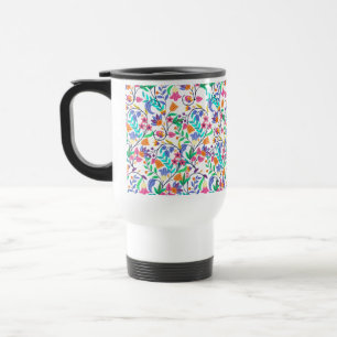 Caneca Térmica Padrão Floral Exótico Colorido-23147