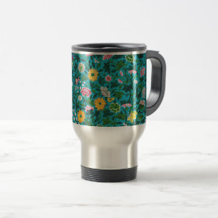 Caneca Térmica Padrão Floral Ornamental